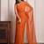 Rust mukaish work chiffon saree