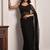 Black mukaish work chiffon saree