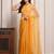 Yellow shaded hand embellished chiffon saree