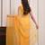 Yellow shaded hand embellished chiffon saree