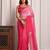 Pink shaded hand embellished chiffon saree