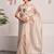 Pearl white tissue saree with unstitched blouse piece