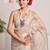 Pearl white tissue saree with unstitched blouse piece