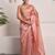 Rouge pink tissue saree with unstitched blouse piece