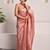 Rouge pink tissue saree with unstitched blouse piece