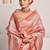 Rouge pink tissue saree with unstitched blouse piece