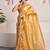 Mustard yellow tissue saree with unstitched blouse piece