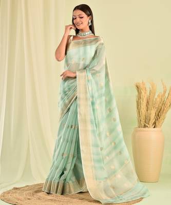 Blue banarasi kota doria saree 2