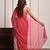 Magenta pink designer bandhani georgette saree with zari border