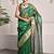 Green wedding wear banarasi tissue saree