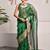 Green wedding wear banarasi tissue saree