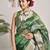 Green wedding wear banarasi tissue saree