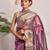 Wine banarasi tissue saree with zari booties