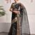 Black elegant banarasi tissue saree