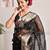 Black elegant banarasi tissue saree
