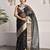 Black elegant banarasi tissue saree
