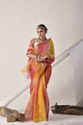 Multicolor pittan work kota silk saree 1
