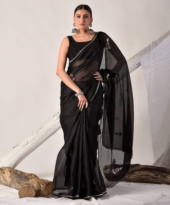 Black gota patti kota doria saree 3