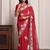 Pink lightweight gota work georgette saree with unstitched blouse piece