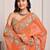 Orange glow gota georgette statement saree with unstitched blouse piece