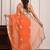 Orange glow gota georgette statement saree with unstitched blouse piece