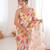 Chiffon digital print scallped border foil mirror work saree