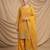 yellow embroidered kurta palazzo set with dupatta