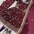 Maroon color designer kurta set with heavy embroidery