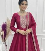 Classic Floor Length Anarkali Suit with Elegant Dupatta
