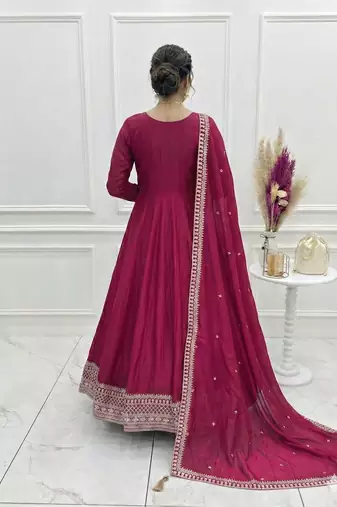 Classic Floor Length Anarkali Suit with Elegant Dupatta