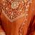 Orange color women’s embroidered vichitra silk anarkali kurta set with dupatta – flared ethnic suit for festive