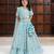 Sky Blue Embroidered Net Lehenga Set