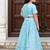 Sky Blue Embroidered Net Lehenga Set