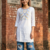 Women's Rayon Ethnic Detailed Heavy Embroidered Short Kurti | Rayon Embroidered Solid White Short Kurti For Womens
