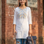 Women's Rayon Ethnic Detailed Heavy Embroidered Short Kurti | Rayon Embroidered Solid White Short Kurti For Womens