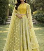 Yellow Embroidered Lehenga