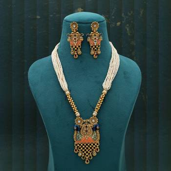 multicolor meena kundan matte gold necklace set 2