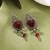 Maroon color oxidised earrings