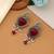 Maroon color oxidised earrings