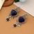Blue color oxidised earrings