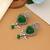 Green color oxidised earrings