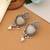 White color oxidised earrings