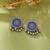 Purple color meena work oxidised earrings