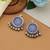 Purple color meena work oxidised earrings