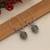 silver color oxidised earrings