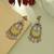 Yellow color meena work oxidised earrings
