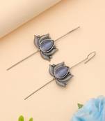 Light pink color oxidised ear cuff