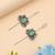 Pista green color oxidised ear cuff