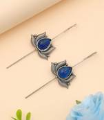 Blue color oxidised ear cuff