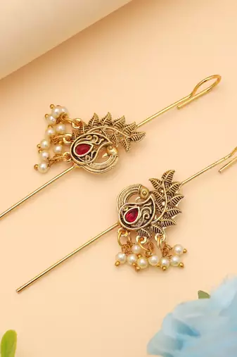 Rani color oxidised ear cuff